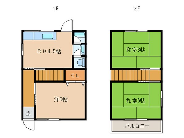 福田町貸家の物件間取画像